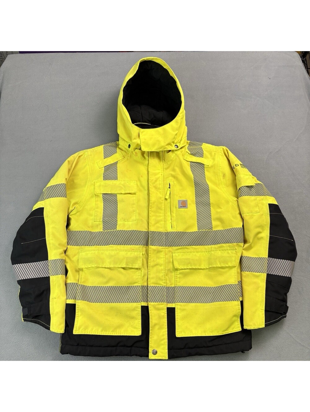 Carhartt Sherwood High Visibility Class 3 Jacket Medium United Airlines *Flawed*